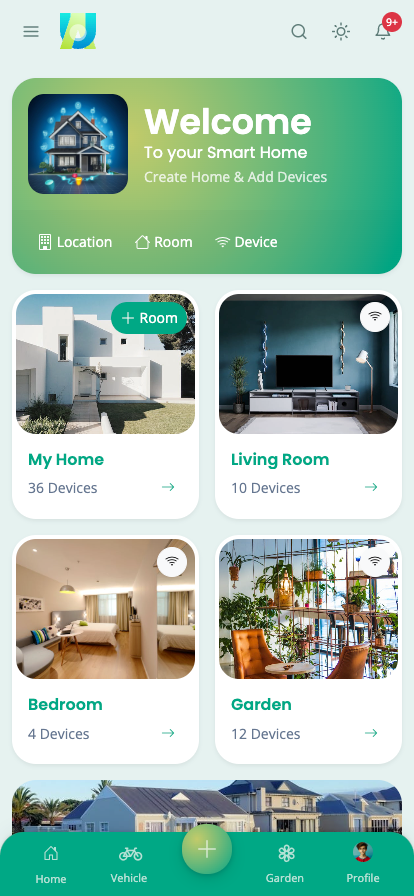 SmartUIUX Mobile Admin UI UX bootstrap 5 themes dashboard mobile HTML template- Smart home IOT Vehicle Gardening Devices Mobile app UI kit template 2